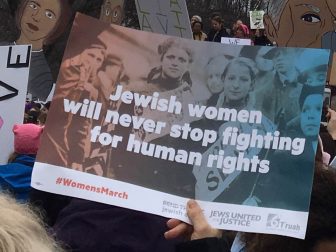 jewishwomensigh a sign reading jewish women will never stop fighting for human rights