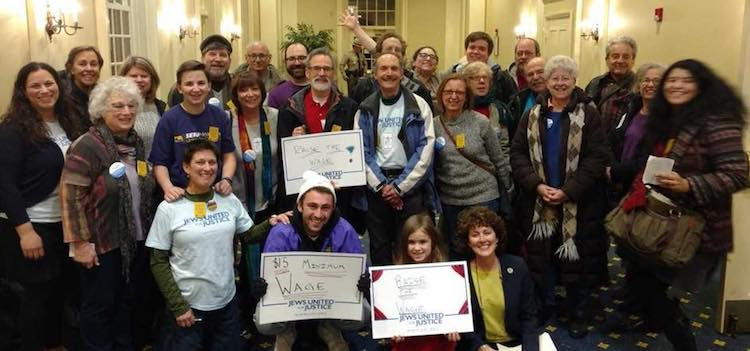 JUFJ activists pose
