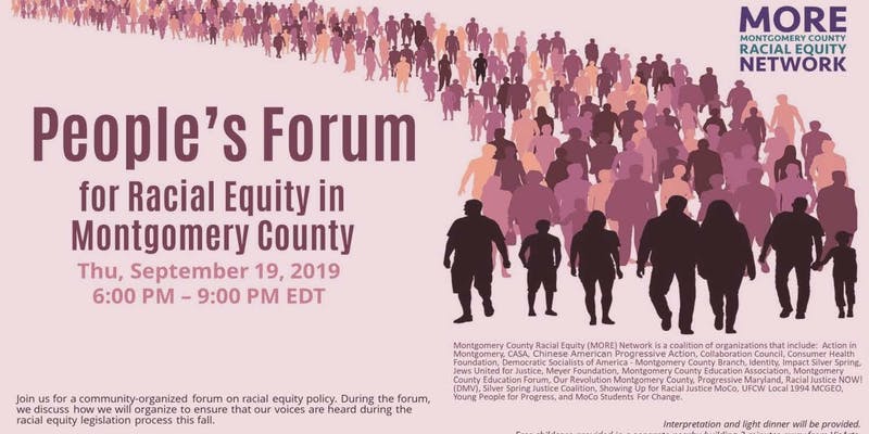 graphic image for peoples forum for racial equity in moco
