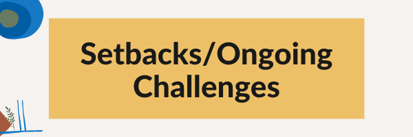 Setbacks/Ongoing Challenges Setbacks/Ongoing Challenges graphic